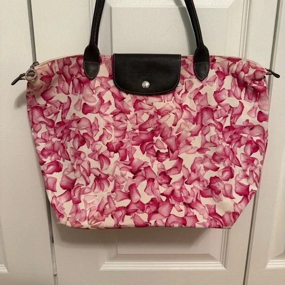 Longchamp Le Pliage Floral Tote Bag - Picture 2 of 11